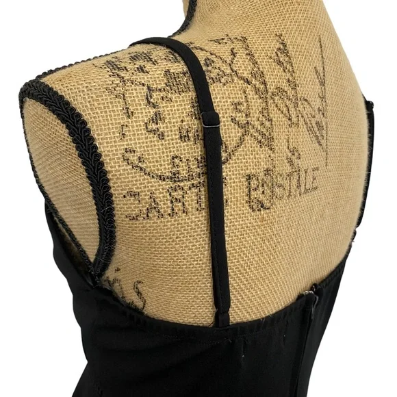 Francesca's Collection Jun & Ivy Black Skater Dress w/ Lattice Cut Outs - size L - Picture 11 of 13